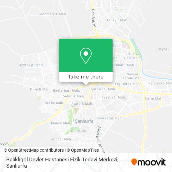 Balıklıgöl Devlet Hastanesi Fizik Tedavi Merkezi map