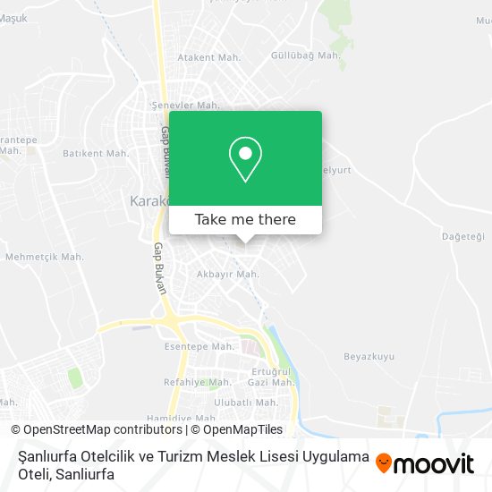 Şanlıurfa Otelcilik ve Turizm Meslek Lisesi Uygulama Oteli map