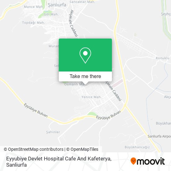Eyyubiye Devlet Hospital Cafe And Kafeterya map