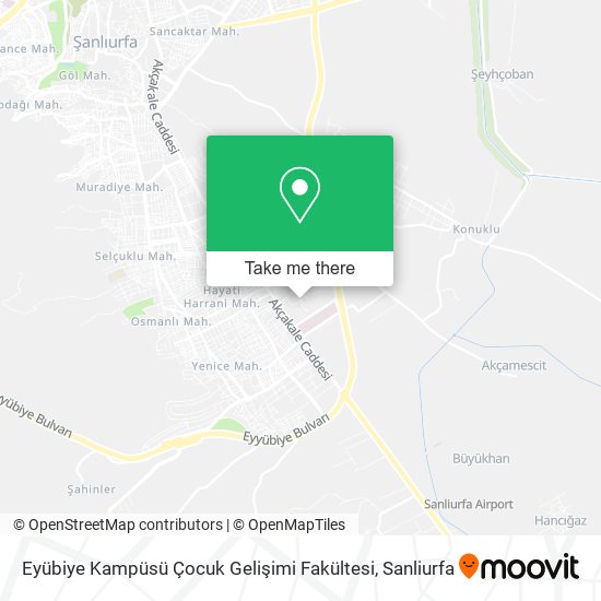 Eyübiye Kampüsü Çocuk Gelişimi Fakültesi map