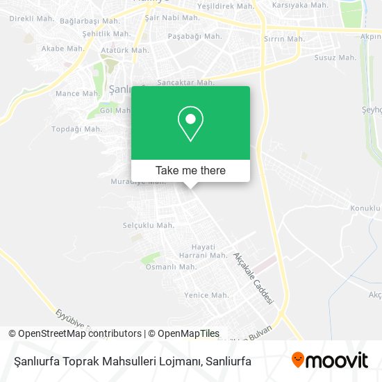 Şanlıurfa Toprak Mahsulleri Lojmanı map