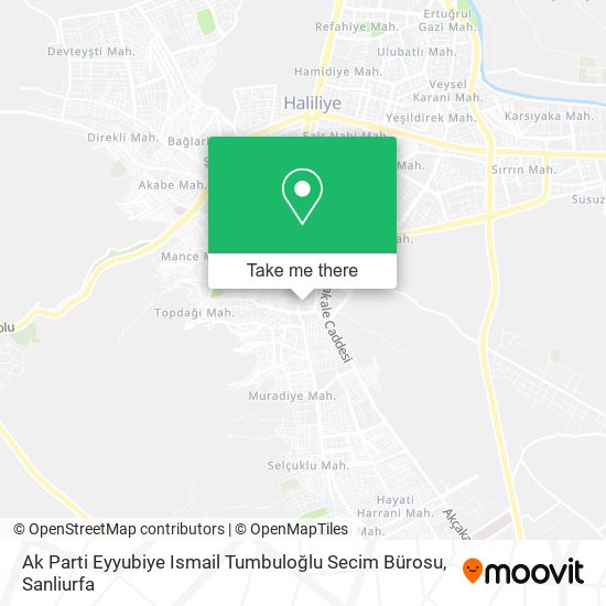 Ak Parti Eyyubiye Ismail Tumbuloğlu Secim Bürosu map