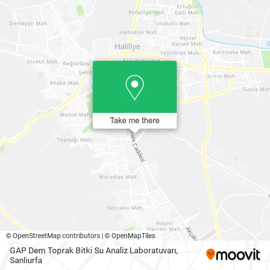 GAP Dem Toprak Bitki Su Analiz Laboratuvarı map