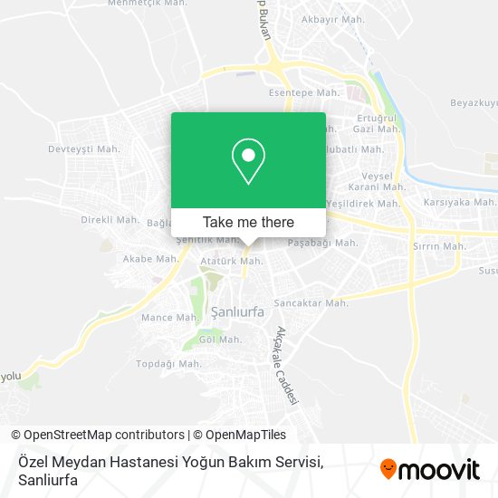Özel Meydan Hastanesi Yoğun Bakım Servisi map