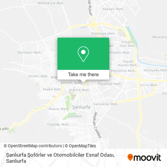 Şanlıurfa Şoförler ve Otomobilciler Esnaf Odası map