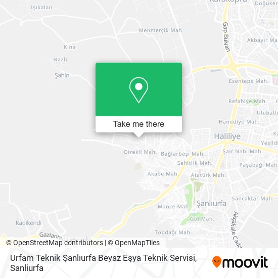 Urfam Teknik Şanlıurfa Beyaz Eşya Teknik Servisi map