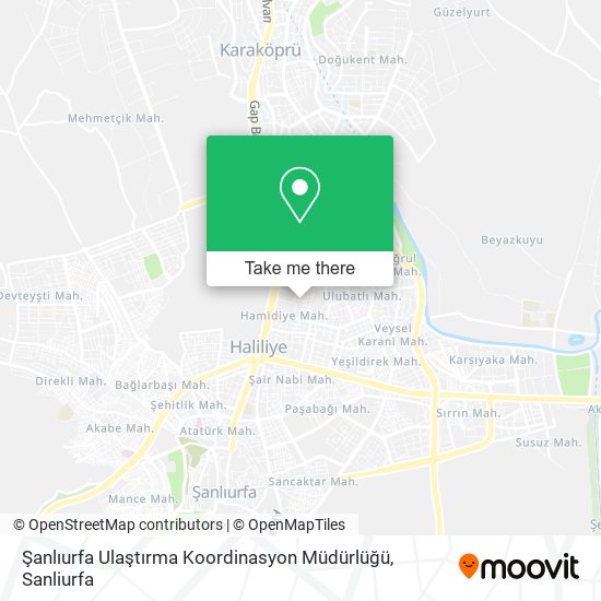 Şanlıurfa Ulaştırma Koordinasyon Müdürlüğü map