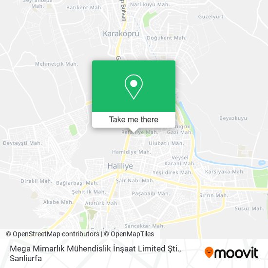 Mega Mimarlık Mühendislik İnşaat Limited Şti. map