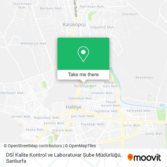 DSİ Kalite Kontrol ve Laboratuvar Şube Müdürlüğü map