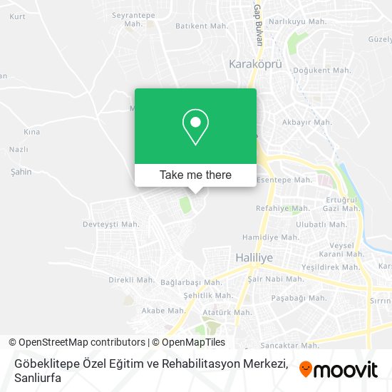 Göbeklitepe Özel Eğitim ve Rehabilitasyon Merkezi map