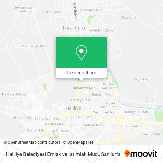Haliliye Belediyesi Emlak ve İstimlak Müd. map
