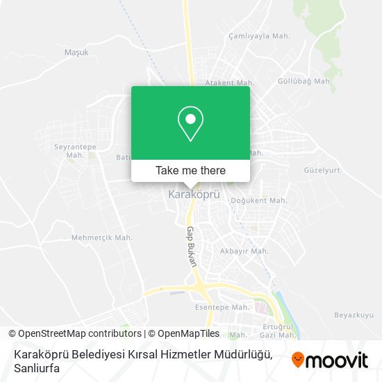 Karaköprü Belediyesi Kırsal Hizmetler Müdürlüğü map