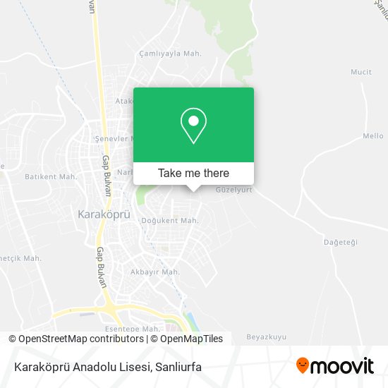 Karaköprü Anadolu Lisesi map