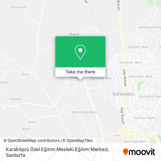 Karaköprü Özel Eğitim Mesleki Eğitim Merkezi map