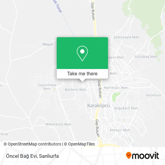 Öncel Bağ Evi map