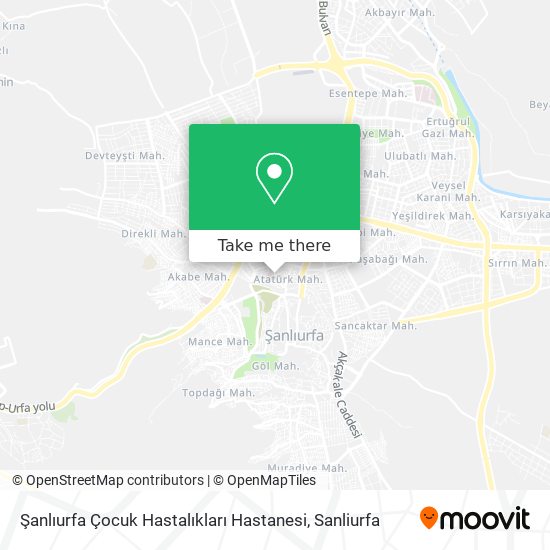 Şanlıurfa Çocuk Hastalıkları Hastanesi map