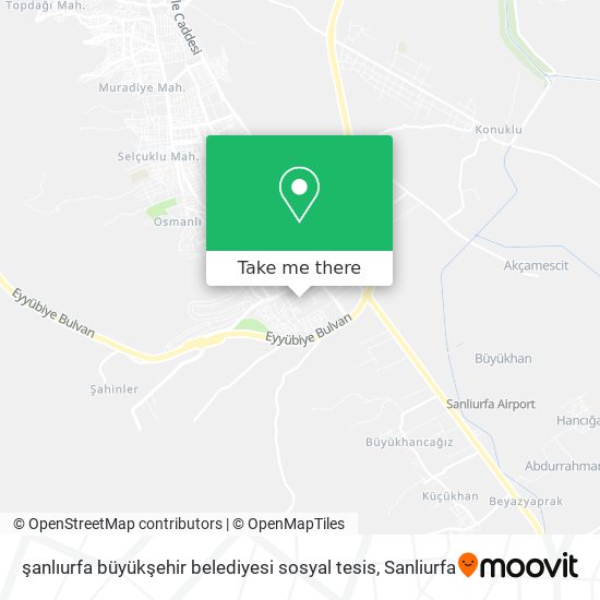 şanlıurfa büyükşehir belediyesi sosyal tesis map