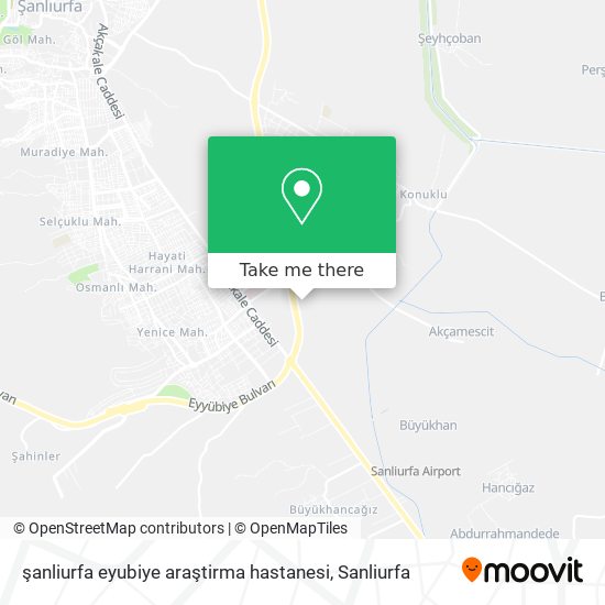 şanliurfa eyubiye araştirma hastanesi map