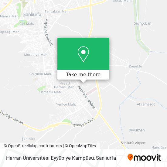 Harran Üniversitesi Eyyübiye Kampüsü map