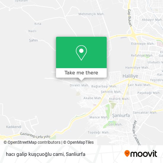 hacı galip kuşçuoğlu cami map