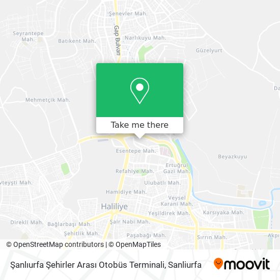 Şanlıurfa Şehirler Arası Otobüs Terminali map