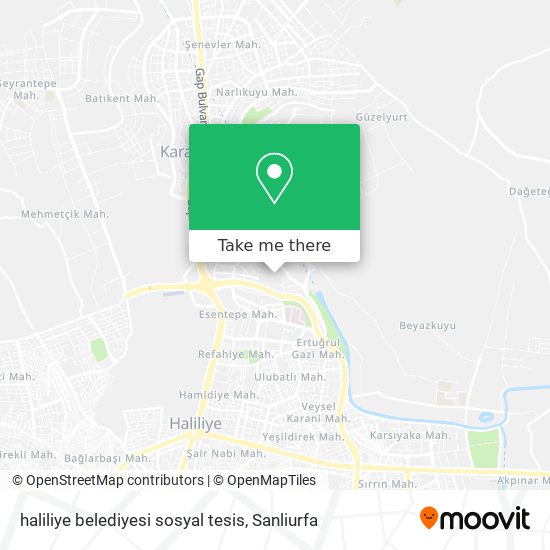 haliliye belediyesi sosyal tesis map