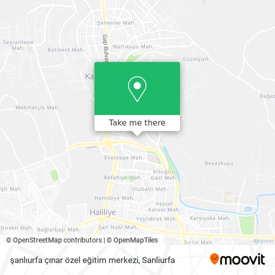 şanlıurfa çınar özel eğitim merkezi map