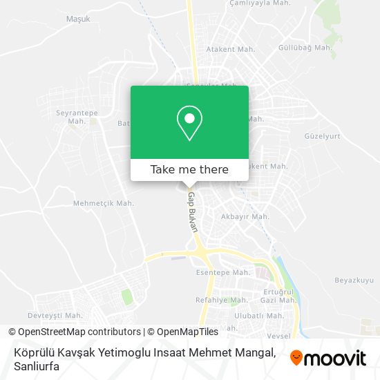 Köprülü Kavşak  Yetimoglu Insaat Mehmet Mangal map
