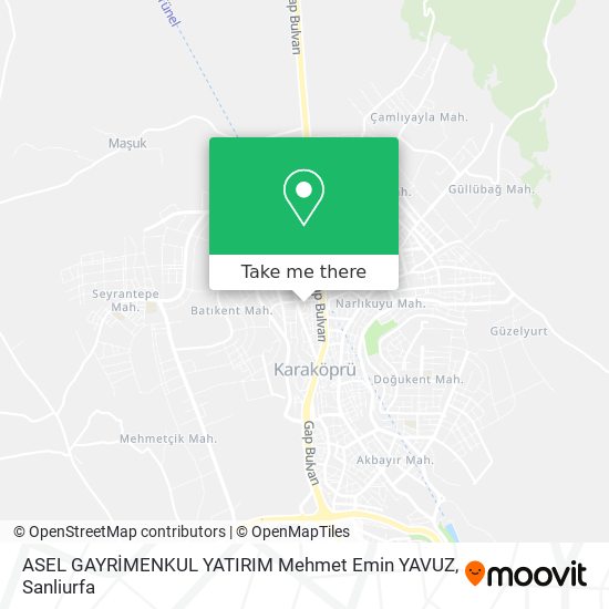 ASEL GAYRİMENKUL YATIRIM Mehmet Emin YAVUZ map