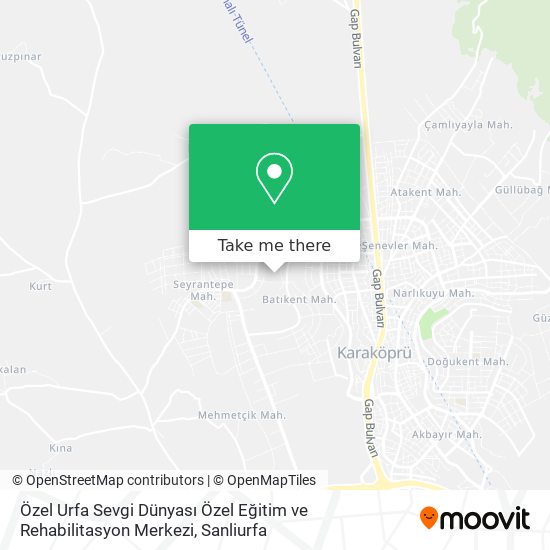 Özel Urfa Sevgi Dünyası Özel Eğitim ve Rehabilitasyon Merkezi map