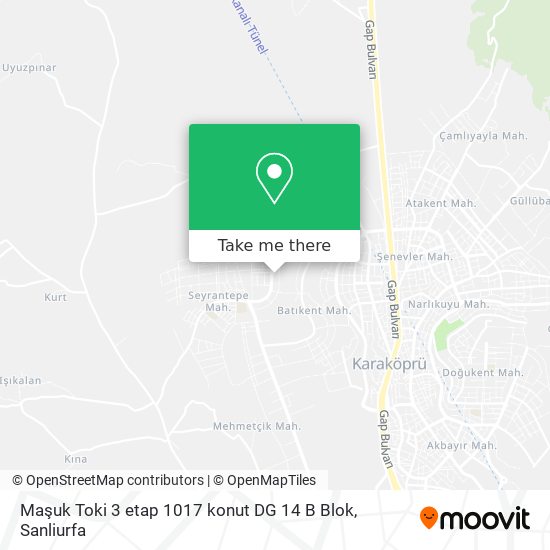 Maşuk Toki 3 etap 1017 konut DG 14 B Blok map