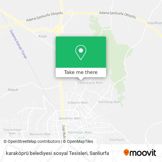 karaköprü belediyesi sosyal Tesisleri map