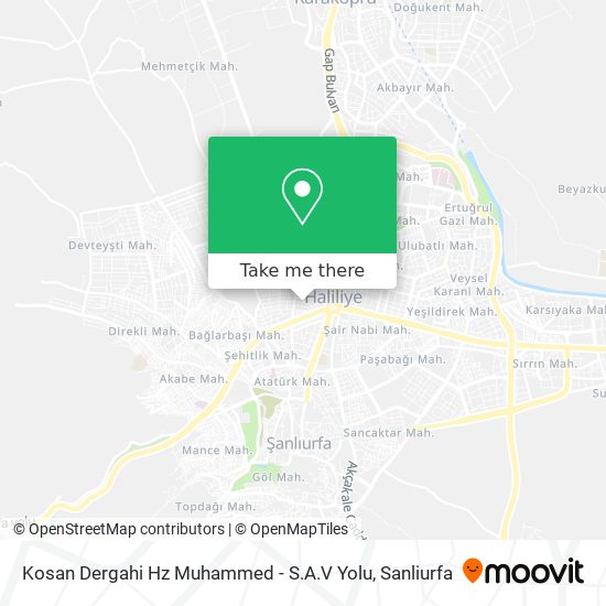 Kosan Dergahi Hz Muhammed - S.A.V Yolu map