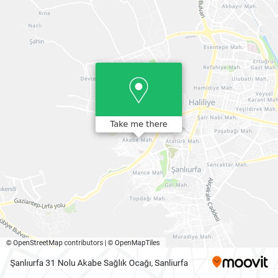 Şanlıurfa 31 Nolu Akabe Sağlık Ocağı map