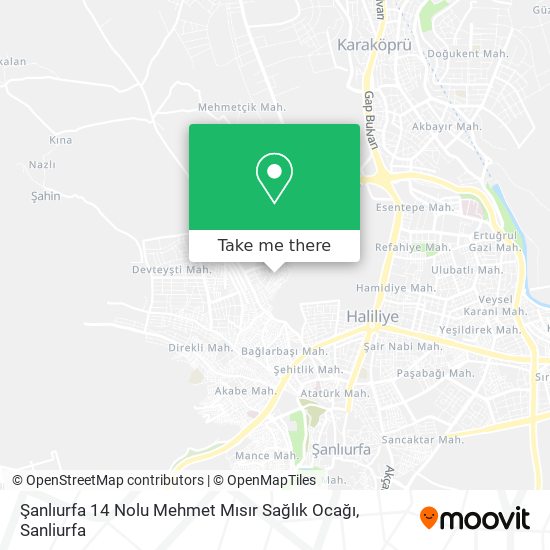 Şanlıurfa 14 Nolu Mehmet Mısır Sağlık Ocağı map