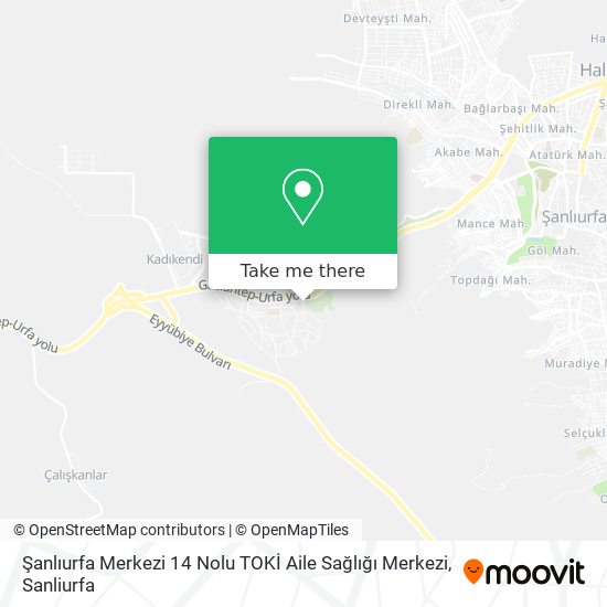 Şanlıurfa Merkezi 14 Nolu TOKİ Aile Sağlığı Merkezi map