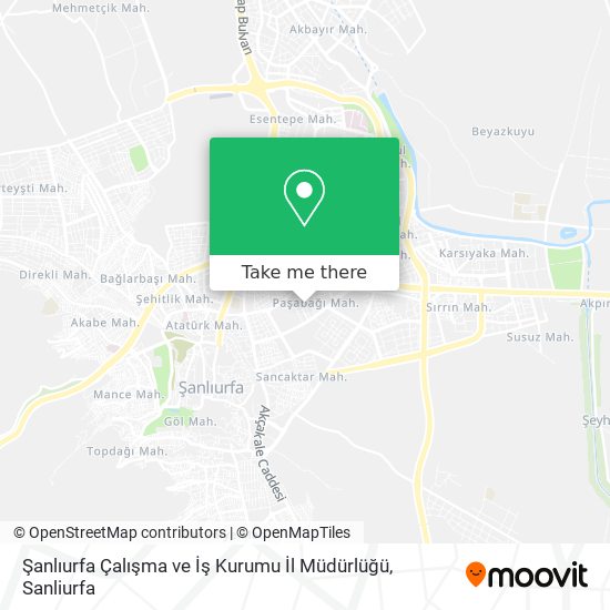 Şanlıurfa Çalışma ve İş Kurumu İl Müdürlüğü map