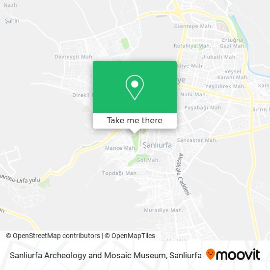 Sanliurfa Archeology and Mosaic Museum map