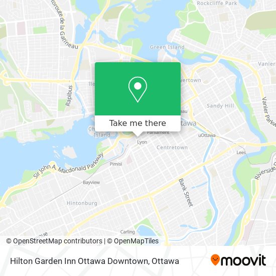 Hilton Garden Inn Ottawa Downtown map