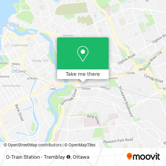 O-Train Station - Tremblay ❶ map