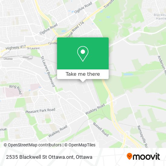 2535 Blackwell St Ottawa.ont map