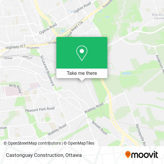 Castonguay Construction map