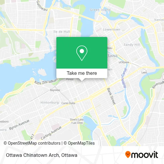 Ottawa Chinatown Arch map