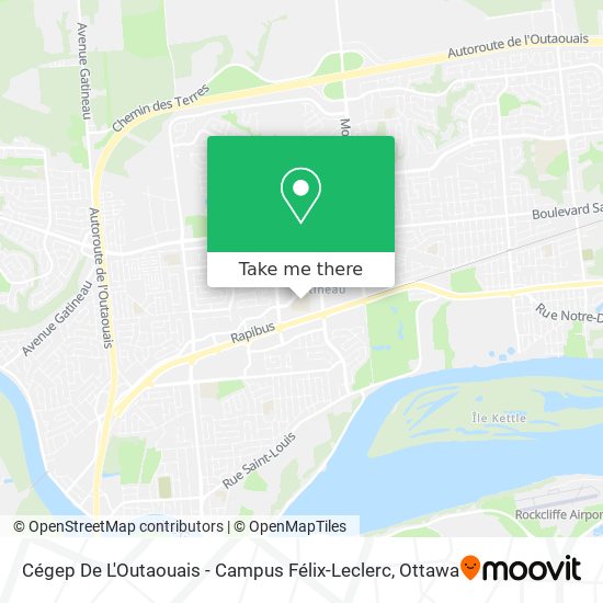 Cégep De L'Outaouais - Campus Félix-Leclerc map