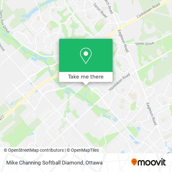 Mike Channing Softball Diamond map