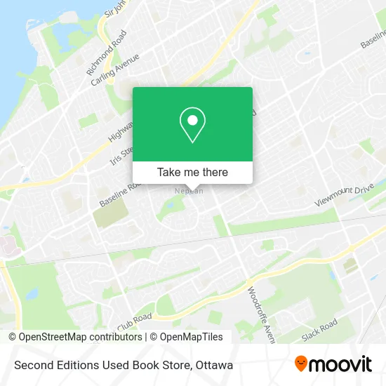 Second Editions Used Book Store map