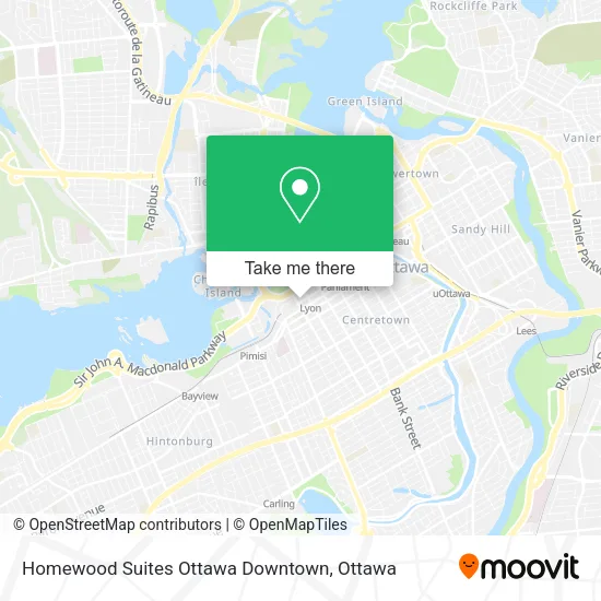 Homewood Suites Ottawa Downtown map