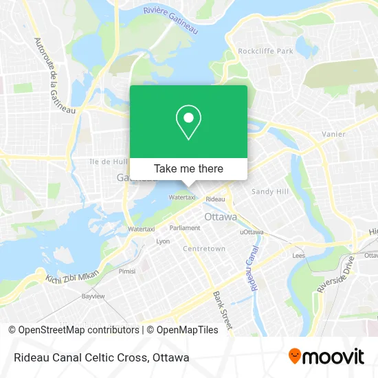 Rideau Canal Celtic Cross map