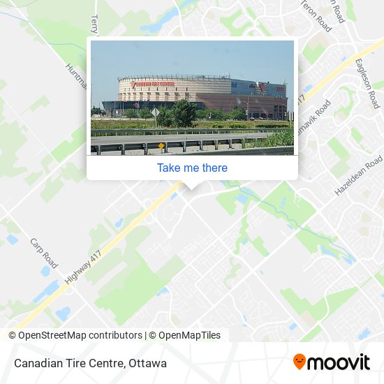 Canadian Tire Centre map