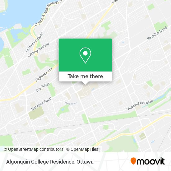 Algonquin College Residence map